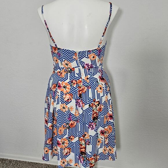 Anna Grace midi dress spaghetti straps A-line sz L - Picture 4 of 7